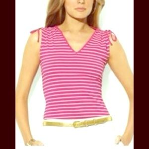 4/$20 NWT RALPH LAUREN WOMENS TOP TIE ROUCHED